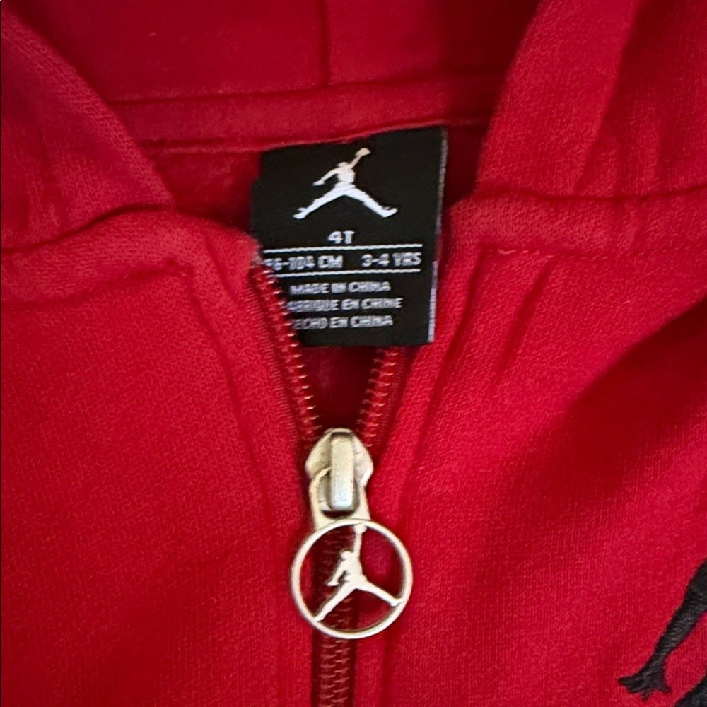 Jordan zip up Kids Hoodie - Blue, Black and Red - Picture 3 of 7